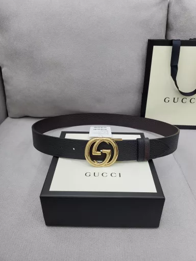 P140 with full set of gift boxes 🎁Gucci counter synchronous double-sided original belt, imported original first-layer cowhide, rotating buckle hardware, width 3.8cm