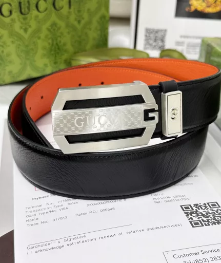 Belt: Gucci. GUCCI✈️Top replica-P150💯Belt: Gucci. Original quality🐂100% imported original first-layer cowhide, guaranteed genuine leather. Carved hollow🌟Embossed process. Vacuum plating. Never fade. 24K pure steel buckle🌈First-layer calfskin texture🎨Double-sided dual-use✨Same quality as the counter-the first choice for gifting and personal use✈💯Packaging: Please look for the counter packaging as shown in the picture, free puncher, UnionPay invoice