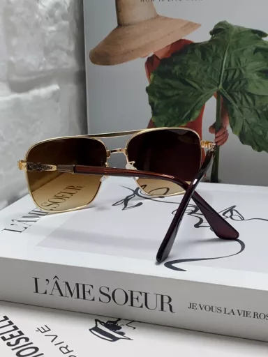 Chrome Hearts 2024 new Hong Kong style retro cross-border modern fashion polygonal sunglasses men's trendy personality women's anti-ultraviolet double-beam sunglasses ladies' sunglasses