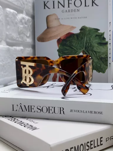 Burberry Sunglasses Women's 24th New BE4406U Large Frame B Letter Logo Trendy Sunglasses