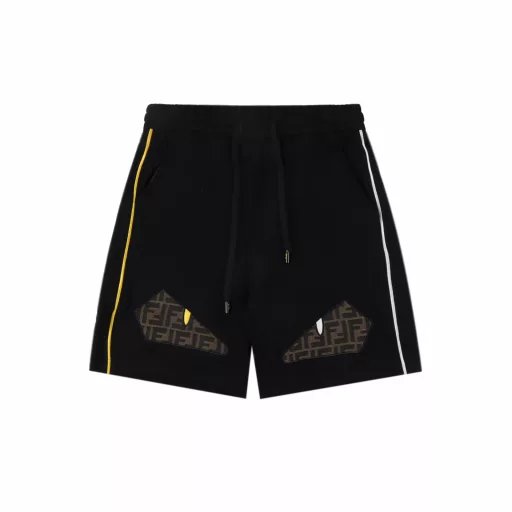 Fendi Monster Eyes Embroidered ShortsThe fabric is made of custom fabric, and the color is customized and then etched. It is treated with silky and ultra-soft treatment compared with the original. The texture of the fabric is clear and obvious, the drape is excellent, and the workmanship is exquisite and reaches the export standard of foreign trade. There are 4.5 stitches per centimeter, and each seam is pressed with visible lines. The lines are neat and standard like a ruler. The woven cotton ribbon is tightly woven and soft to the touch. The embroidery process uses the Behringer embroidery machine to make the embroidery color fuller and the embroidery more three-dimensional. The version has a good effect on the body. It is the same style for men and women, simple and versatile. It is a heavy-duty item for purchasing, and you can compare any quality on the market at will!