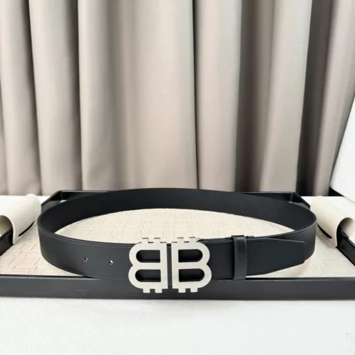 BalenciagaWidth: 3.5 cmTop layer crocodile leatherVintage distressed logo metal hardware