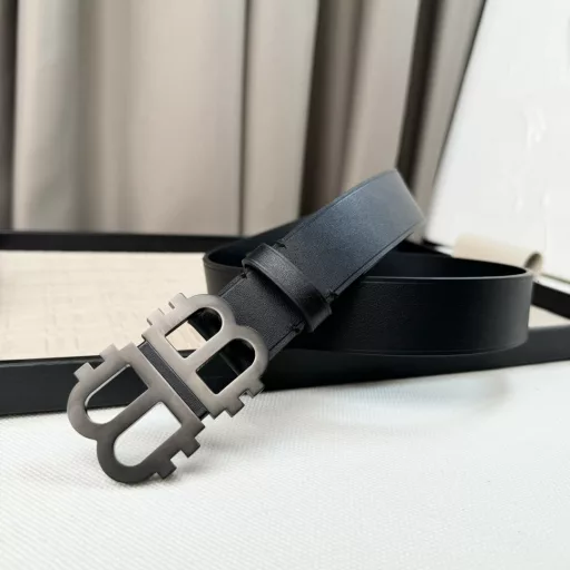 BalenciagaWidth: 3.5 cmTop layer crocodile leatherVintage distressed logo metal hardware