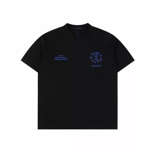 Louis Vuitton LV 25SS Dream Slogan Short Sleeve T-shirtThe fabric is made of customized 240g 26-count special smooth double-strand fine cotton plain weave high-density dust-free cotton fabric. The front is high-density thickened, the lines are smooth, OEM quality, and a full set of customized accessories