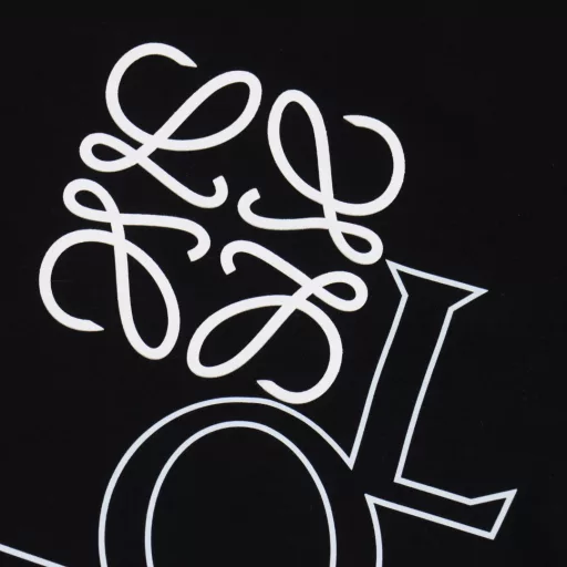 Loewe 25SS hollow letter short-sleeved T-shirtThe fabric is made of customized 240g 26-count special smooth double-strand fine cotton plain weave high-density dust-free cotton fabric. The front is high-density thickened, the line is flat, OEM quality, a full set of customized accessories