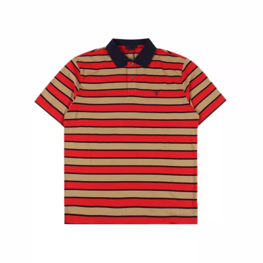 Prada PRD red and green striped short-sleeved Polo shirtOriginal purchase, customized 60-count double-strand 190g twill cotton fabric, the fabric has been washed, the texture is better, not easy to deform, not easy to shrink, not easy to fade, and the fit is perfect. Laser cutting alignment, the sleeves are symmetrical on the left and right. The chest uses imported machine embroidery technology, three-dimensional embroidery. The lines are smooth and delicate. The upper body effect is very good, the same style for men and women