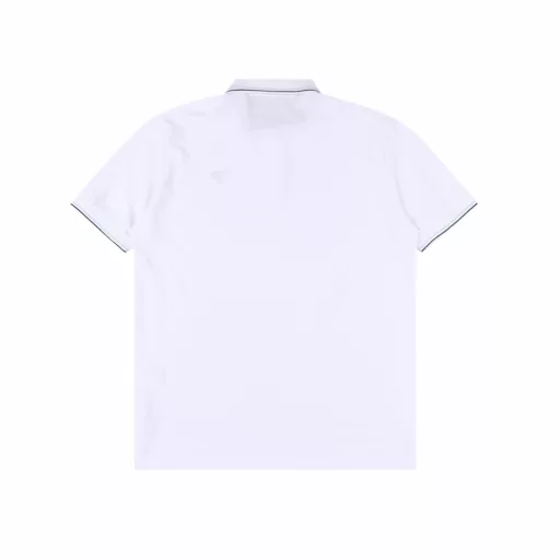 Prada PRD black-edged inverted triangle embroidered short-sleeved POLO shirtAuthentic product purchased and developed, using 40-count double-strand fine cotton pique fabric, customized jacquard flat machine mercerized cotton rib, fabric fermentation washing, imported machine embroidery, customized accessories, and a fitted version
