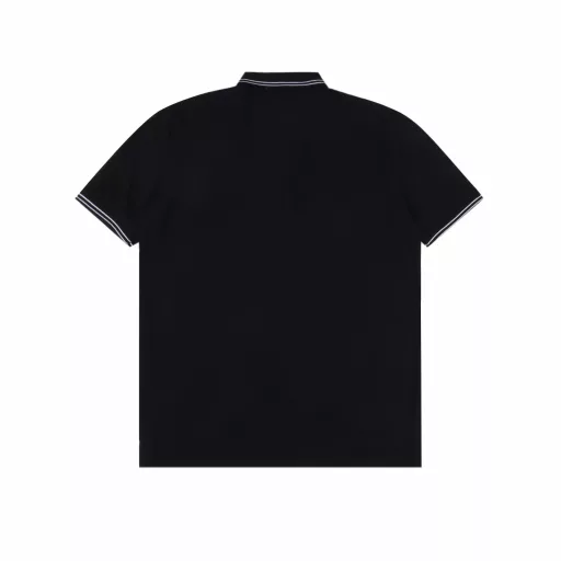Prada PRD black-edged inverted triangle embroidered short-sleeved POLO shirtAuthentic product purchased and developed, using 40-count double-strand fine cotton pique fabric, customized jacquard flat machine mercerized cotton rib, fabric fermentation washing, imported machine embroidery, customized accessories, and a fitted version