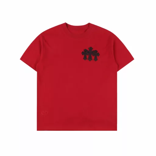 Chrome Hearts full leather label short-sleeved T-shirtPrinted by imported direct-injection machine, hardware accessories are all ground and customizedCorrect configuration Black 2025 Chrome Hearts genuine packaging 280g custom-dyed double yarn cotton Large version Loose and stylish Different from the low version of the slim version with a hip-slimming upper body Correct high-density main label washing tag Hand-sewn