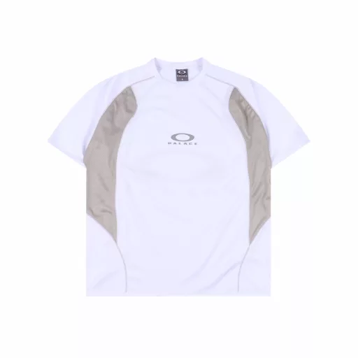 PALACE ✖️Oakley 25SS co-branded reflective mesh short-sleeved shirtTECH JERSEY 3m reflective logo splicing quick-drying retro jersey short-sleeved T-shirtMesh quick-drying fabric Retro color matching splicing Fabric slightly elastic Breathable and quick-drying No shrinkage or deformation 3M reflective print design on the front and backIt is a good choice for daily wear or sports and fitness!