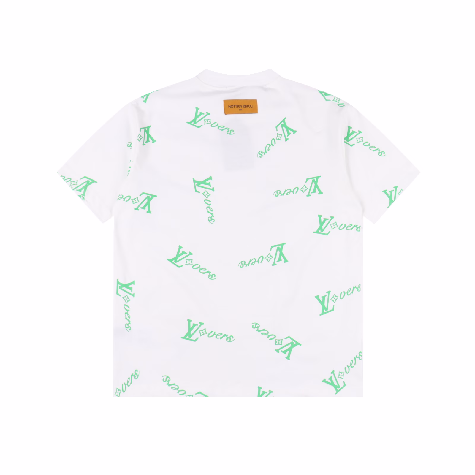 Louis Vuitton 2025ss green full-print logo short-sleeved T-shirt, customized exclusive pure cotton fabric, customized original craft thread, heavy letter logo craft design on the chest! Simple and generous, easy to match, high-grade, perfectly integrated with fashion and style, a top fashionable temperament model that is perfect for outer wear! The overall feeling is natural! The ultimate classic versatile short-sleeved T-shirt, using the latest three-dimensional letter Iogo pattern element design! The ultimate heavy workmanship and ultimate perfection! Fans who pursue high quality please buy it by yourself, and sincerely invite all fans who know the goods to appreciate this model together