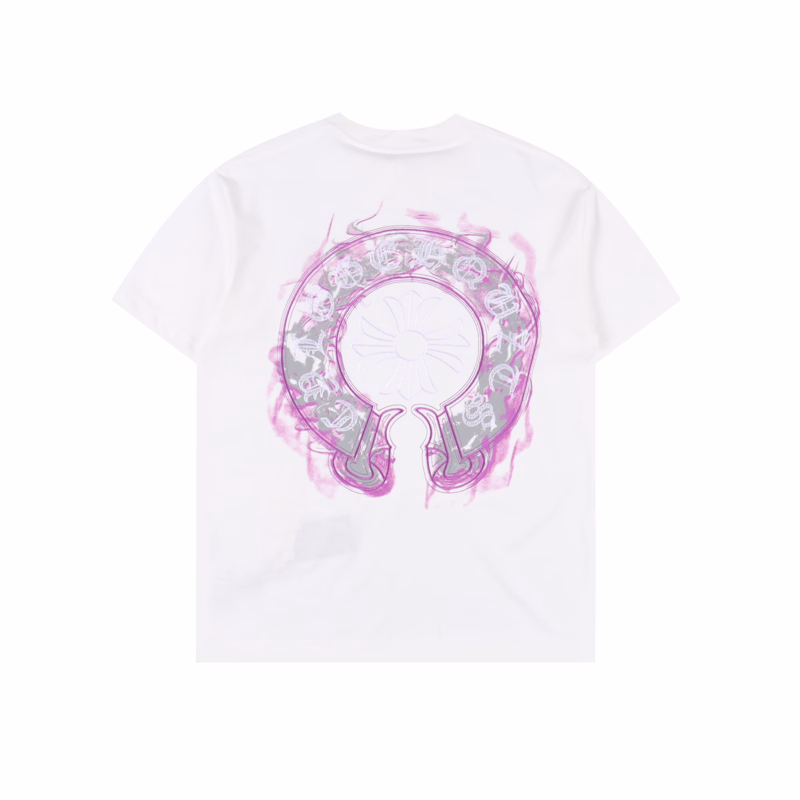 Chrome Hearts Purple Horseshoe Short Sleeve T-shirtPrinted by imported direct-injection machine. Hardware and accessories are all ground and customizedCorrect configuration Black 2025 Chrome Hearts genuine packaging 280g custom-dyed double yarn cotton Large version Loose and stylish Different from the low version of the slim version The upper body is pulled hips Correct high-density main label Washable hangtag Hand-sewn