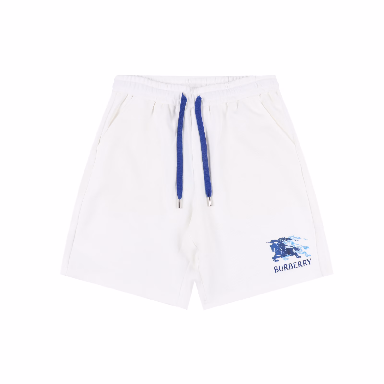 Burberry 25ss Phantom Horse Print ShortsBurberry's new white shorts, minimalist silhouette, high waist cut with neat trouser lines, both modify the leg shape and bring a sense of relaxation. Built-in elastic waistband, contrasting trouser strings, classic blue horse embellishment, looming echo the brand's iconic elements, the fabric is 80% cotton + 20% lyocell, the texture is soft and skin-friendly, the bio-washing technology makes the fabric softer and softer, and the breathability is maximized, walking in the hot summer is like wearing a breeze.