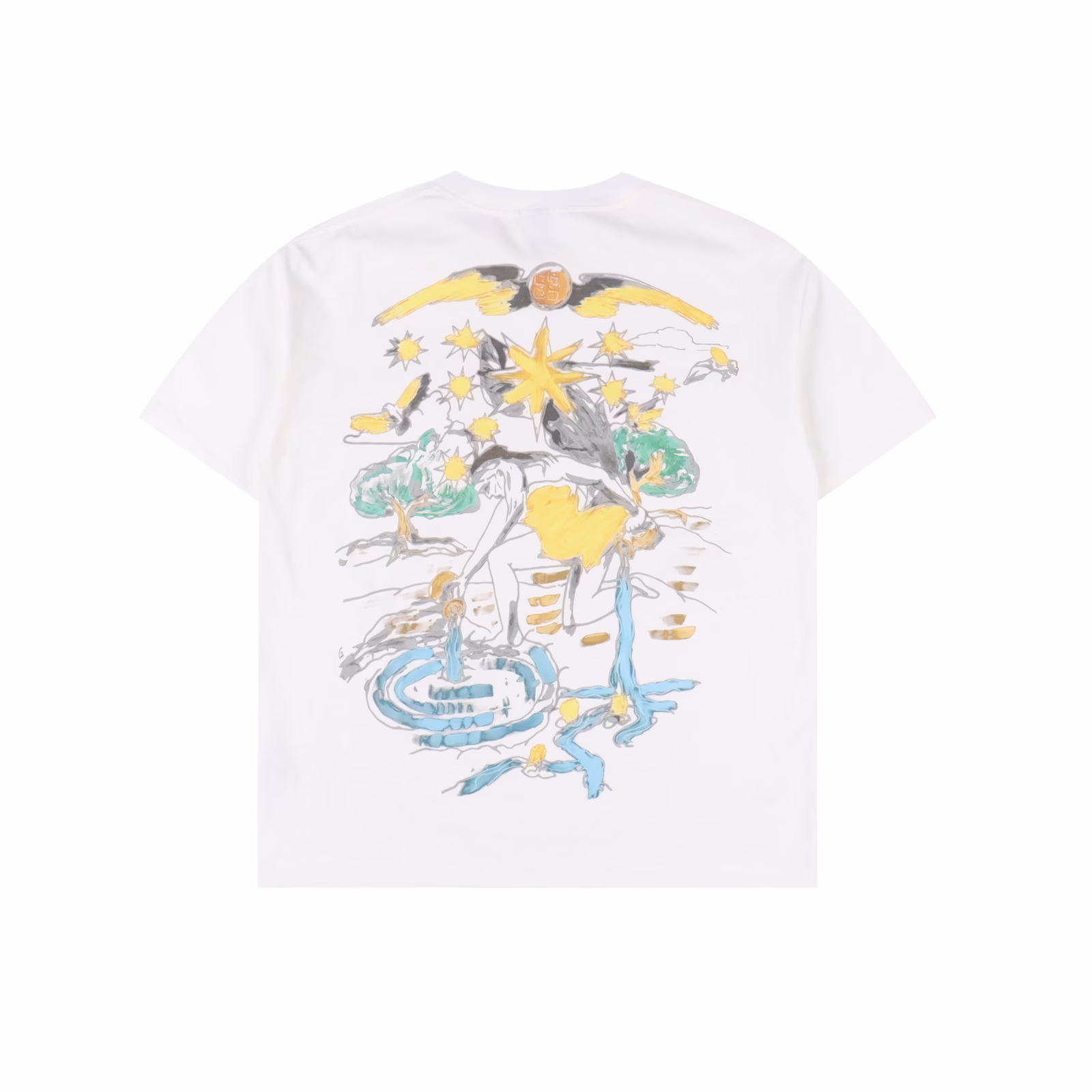 Givenchy 25ss star pattern printed round neck short-sleeved T-shirtCustomized fabric 280g weight after washing 100% combed cotton double yarn fabricPrinting process, thread weaving and dyeing without color difference, no pressure in and out of the counter, shoulder-stretching process to increase the washing life of clothes, no deformation, hand-sewn collar label, free to compare any quality.