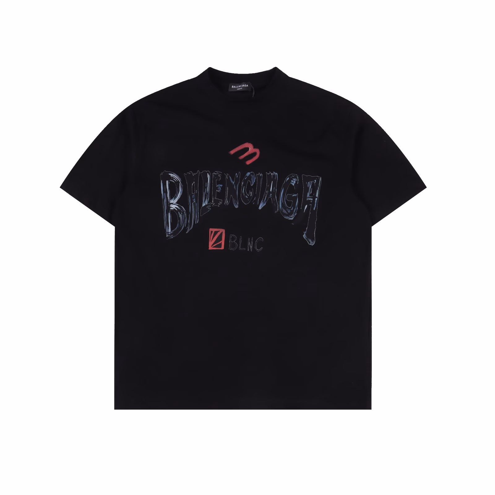 Balenciaga printed letter short-sleeved T-shirtWashed cotton fabric, weighing about 300 grams after washing. Soft and skin-friendly. Fine workmanship, moderate thickness. Same style for men and women, loose fit, fashionable and versatile.