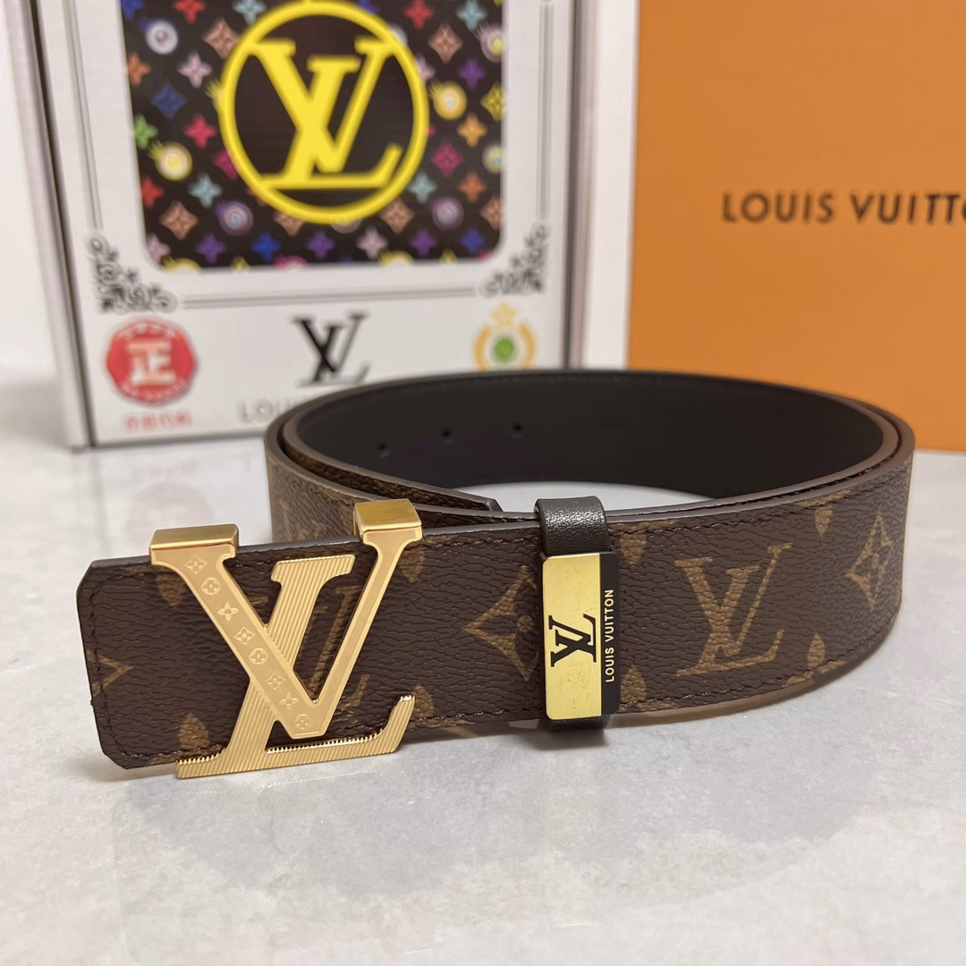 Louis Vuitton💕Original P140Material: Original cowhide belt 100% top layer cowhide belt✨Guaranteed genuine leather, 24K pure steel buckle, original quality from the counter, fine workmanship, fashionable brand, first choice for gifting or personal use