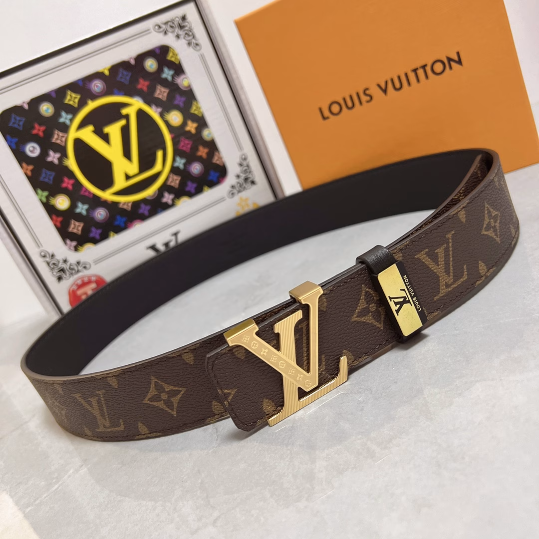 Louis Vuitton💕Original P140Material: Original cowhide belt 100% top layer cowhide belt✨Guaranteed genuine leather, 24K pure steel buckle, original quality from the counter, fine workmanship, fashionable brand, first choice for gifting or personal use