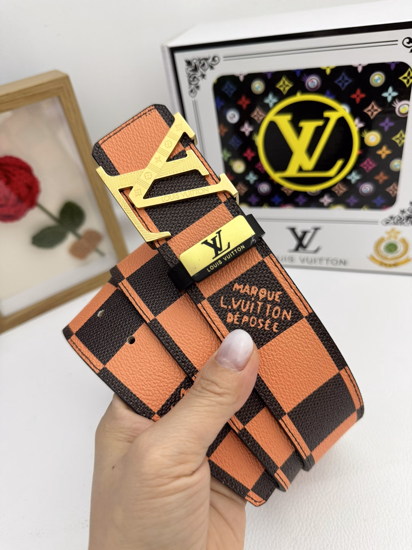 .Louis..Vuitton💕Original P150Material: Original cowhide belt 100% top layer cowhide belt✨Guaranteed genuine leather, 24K pure steel buckle, original quality from the counter, fine workmanship, fashionable brand, first choice for gifting or personal use