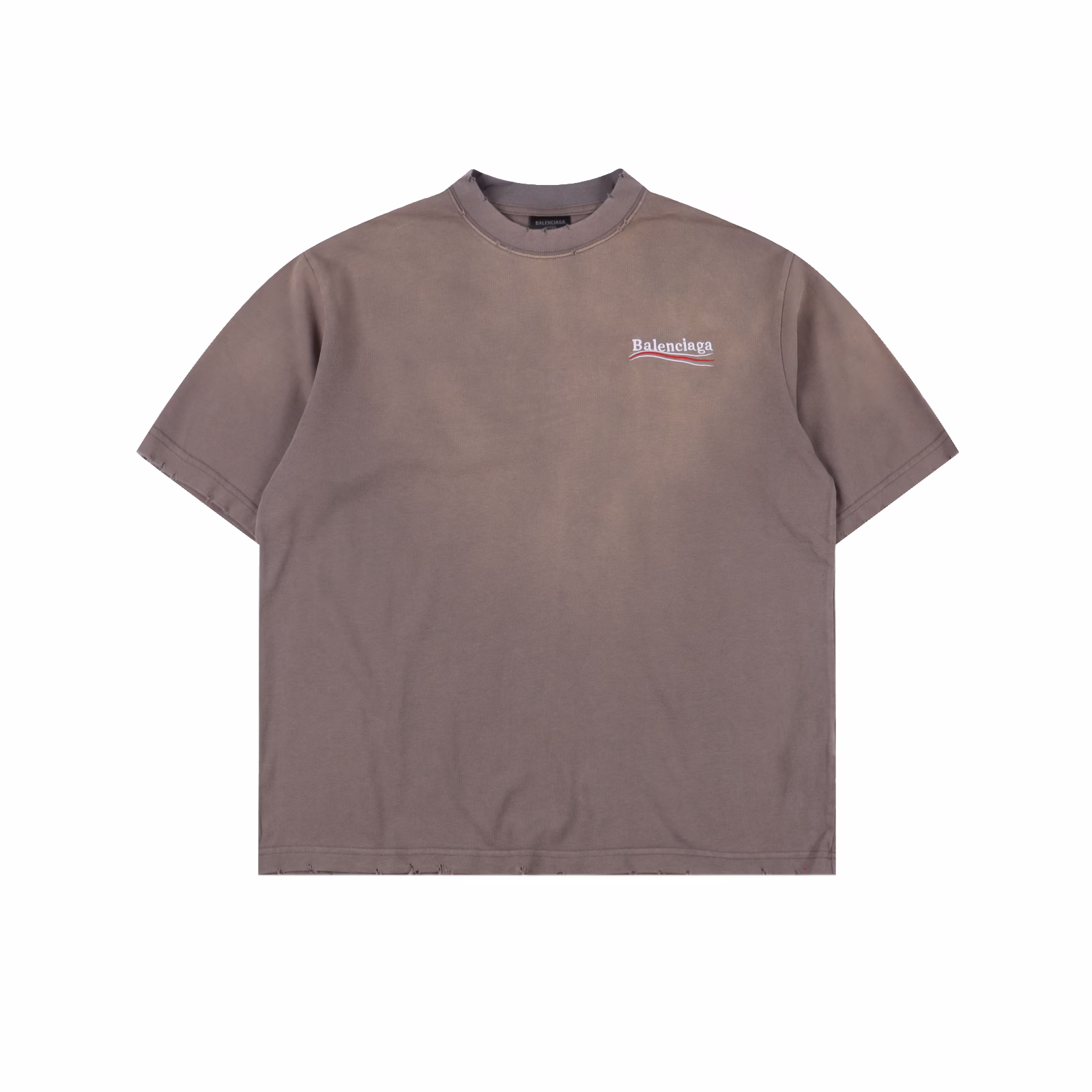 Balenciaga 25ss washed cola embroidered fried color hole short-sleeved T-shirtSummer dopamine retro fried color cola wave embroidery destruction seriesUsing the latest fabric of Paris 25 yearsThe chest embroidery and the large logo embroidery on the back are imported Tajima machine embroideryHanging tag, collar label, washed wheat three labels are complete 280g heavy combed cotton, full of thickness, unisex styleThe upper body is super summery, 6 color combinations are available at one time, full of sincerityOversize loose drop shoulder version, easy to control for any body shape