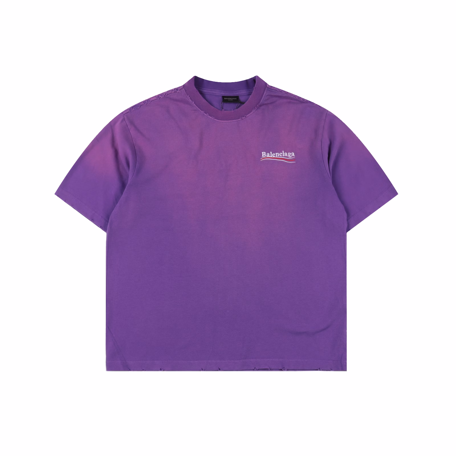Balenciaga 25ss washed cola embroidered fried color hole short-sleeved T-shirtSummer dopamine retro fried color cola wave embroidery destruction seriesUsing the latest fabric of Paris 25 yearsThe chest embroidery and the large logo embroidery on the back are imported Tajima machine embroideryHanging tag, collar label, washed wheat three labels are complete 280g heavy combed cotton, full of thickness, unisex styleThe upper body is super summery, 6 color combinations are available at one time, full of sincerityOversize loose drop shoulder version, easy to control for any body shape