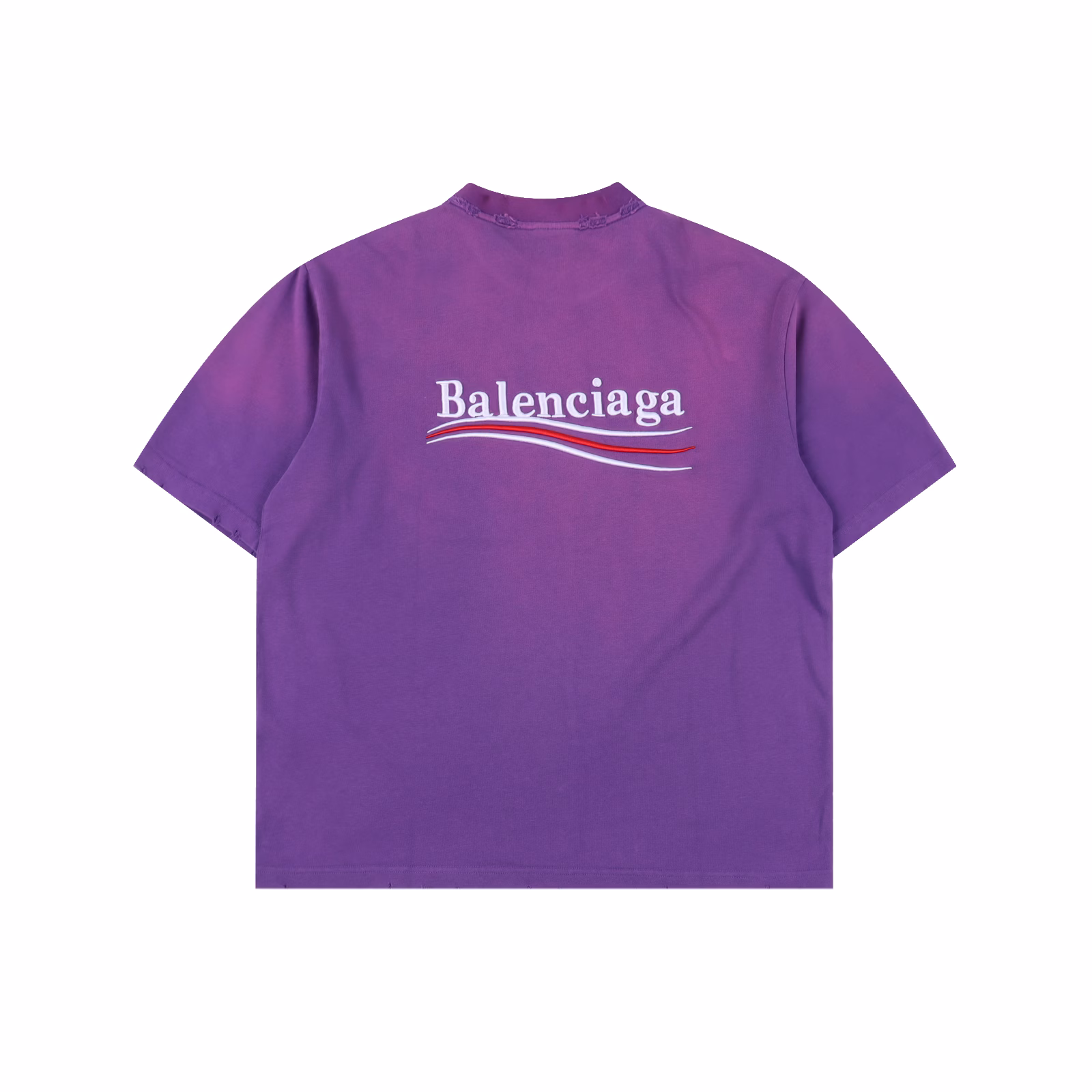 Balenciaga 25ss washed cola embroidered fried color hole short-sleeved T-shirtSummer dopamine retro fried color cola wave embroidery destruction seriesUsing the latest fabric of Paris 25 yearsThe chest embroidery and the large logo embroidery on the back are imported Tajima machine embroideryHanging tag, collar label, washed wheat three labels are complete 280g heavy combed cotton, full of thickness, unisex styleThe upper body is super summery, 6 color combinations are available at one time, full of sincerityOversize loose drop shoulder version, easy to control for any body shape