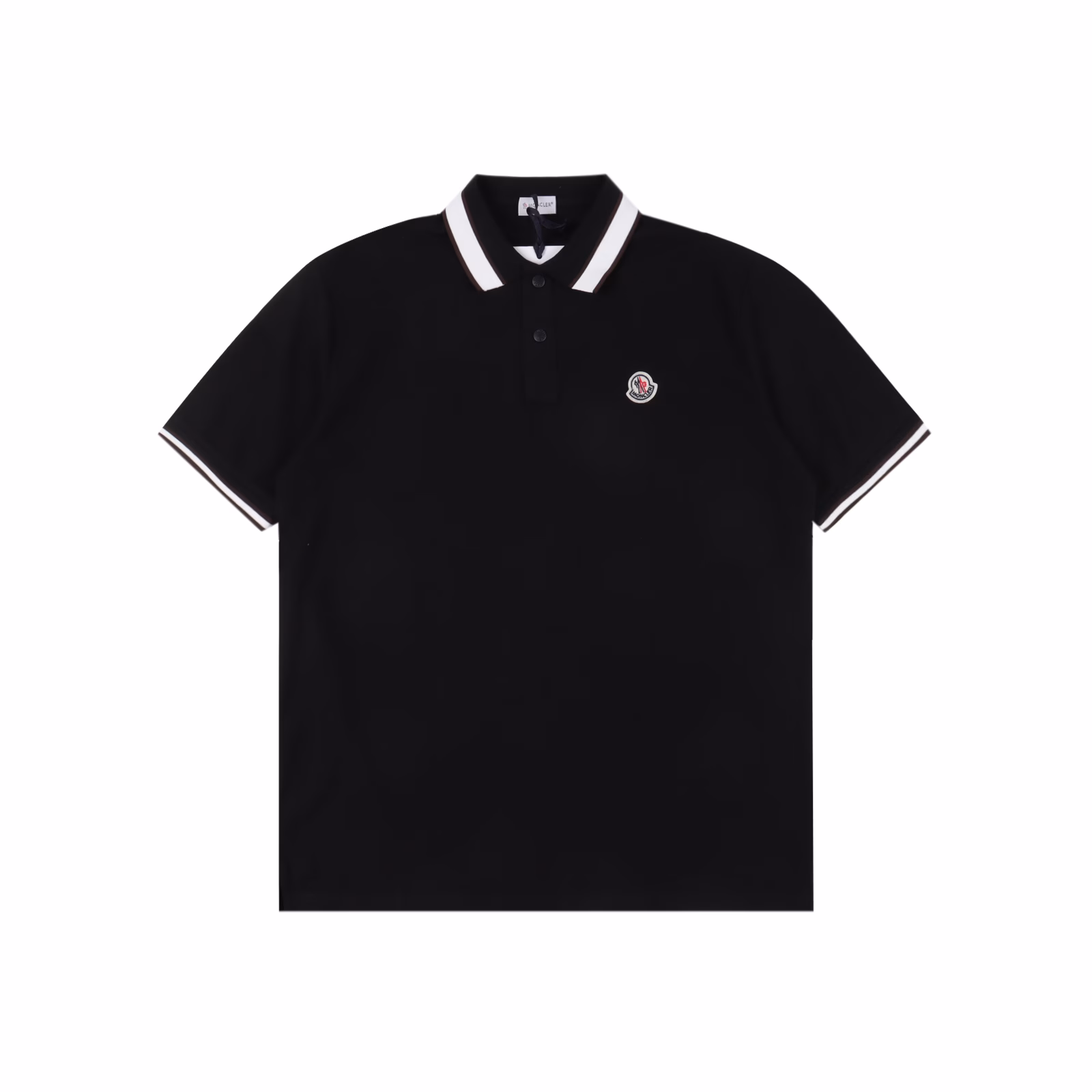 Moncler MC coffee collar short-sleeved POLO shirtUsing original 220g custom-made pique fabric, the threads are dyed in the same vat, with the right pattern and zero color difference. The buttons are made in 1:1 molds, and the collar color and size ratio are restored to the original. Exclusive quality is different from currency. Welcome to compare