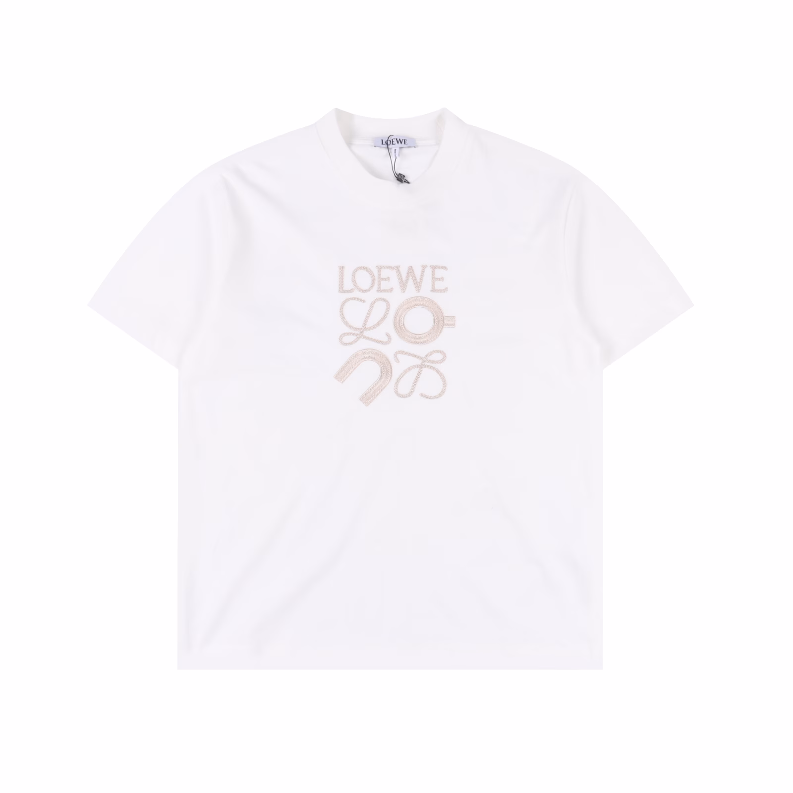 Loewe classic ON Angpao co-branded woven embroidered short sleevesSelected long-staple cotton yarn, 260g fine spinning high-count heavyweight custom-woven and dyed fabric,High-temperature washing and shaping before cutting, finished products are washed and softened, and the wearing experience is skin-friendly and soft, with a natural drape.Synchronized with the counter, slightly dropped shoulders and loose version, salty or sweet, suitable for both men and women, super versatile.Original label.