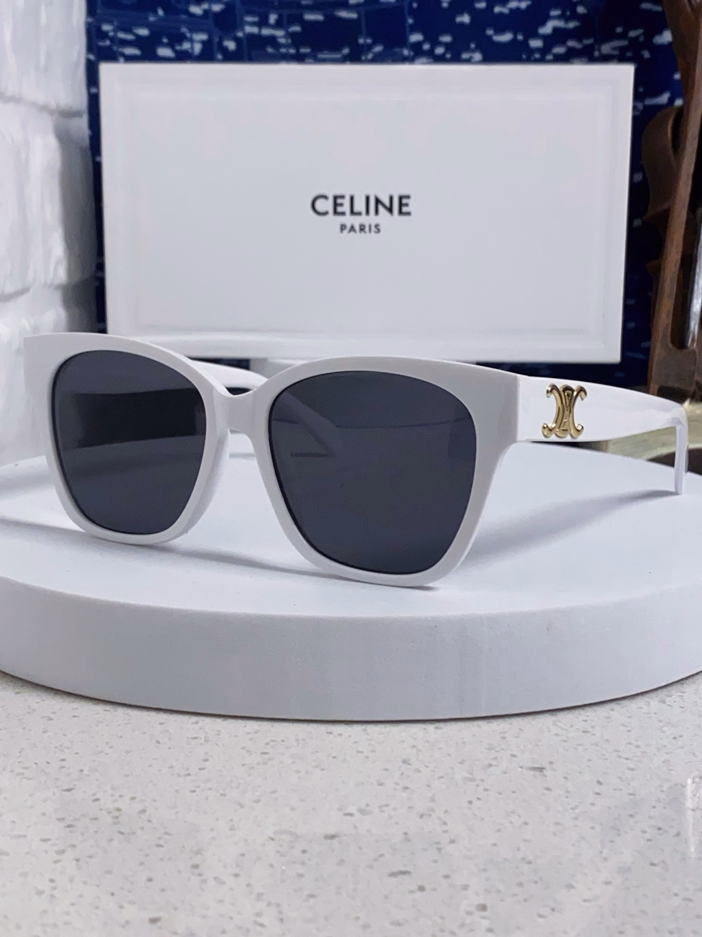 Celine French Triumph Sunglasses for Women High-end Latest Retro Cat-Eye Sunglasses Xiaohongshu Same Style Sunglasses Popular Unisex