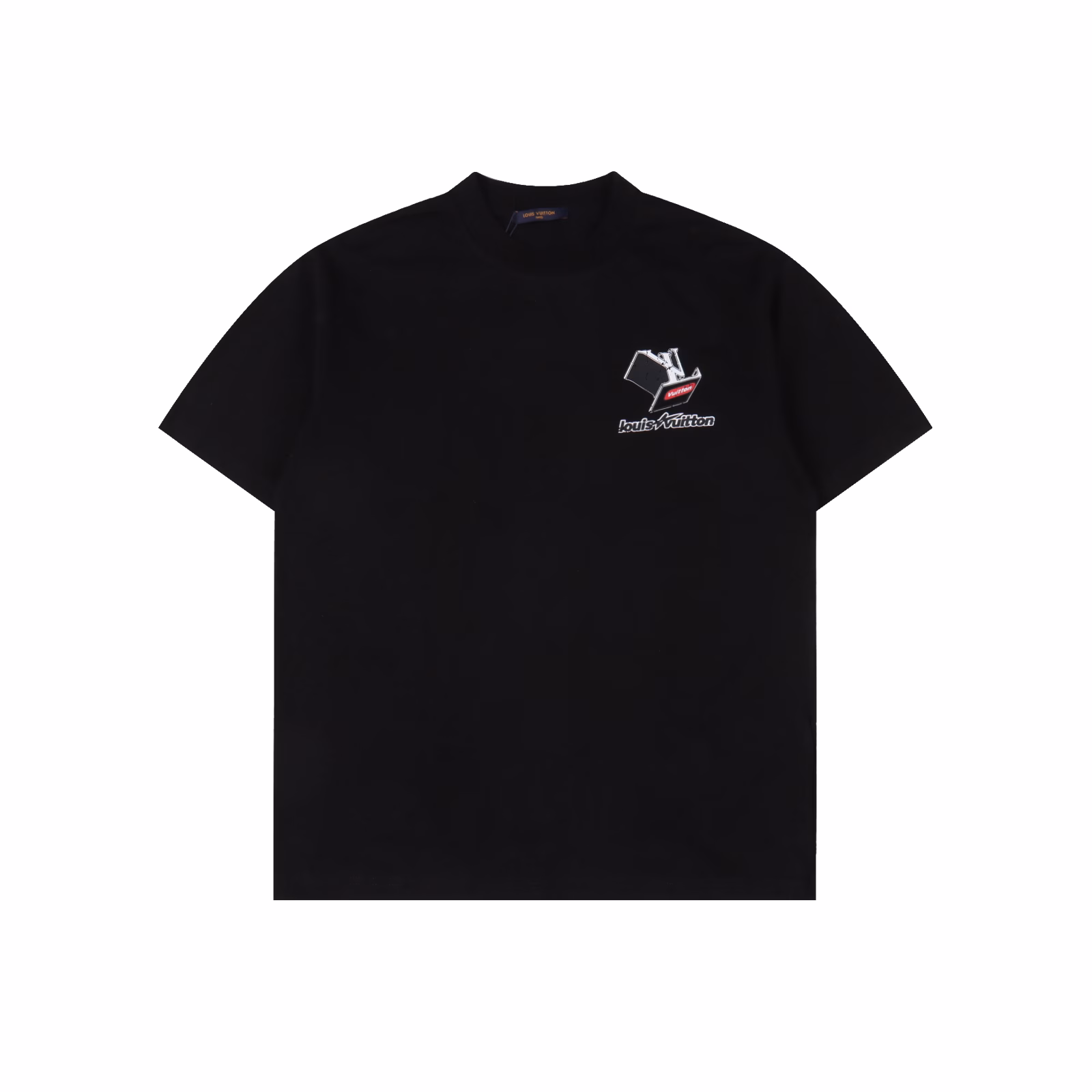 Louis Vuitton 25ss ripped print short-sleeved T-shirtHot-selling spring and summer short-sleeved T-shirt in stock, simple basic wardrobe artifact, a must-have for casual and versatile styles, first-class workmanship and texture, regular European goods