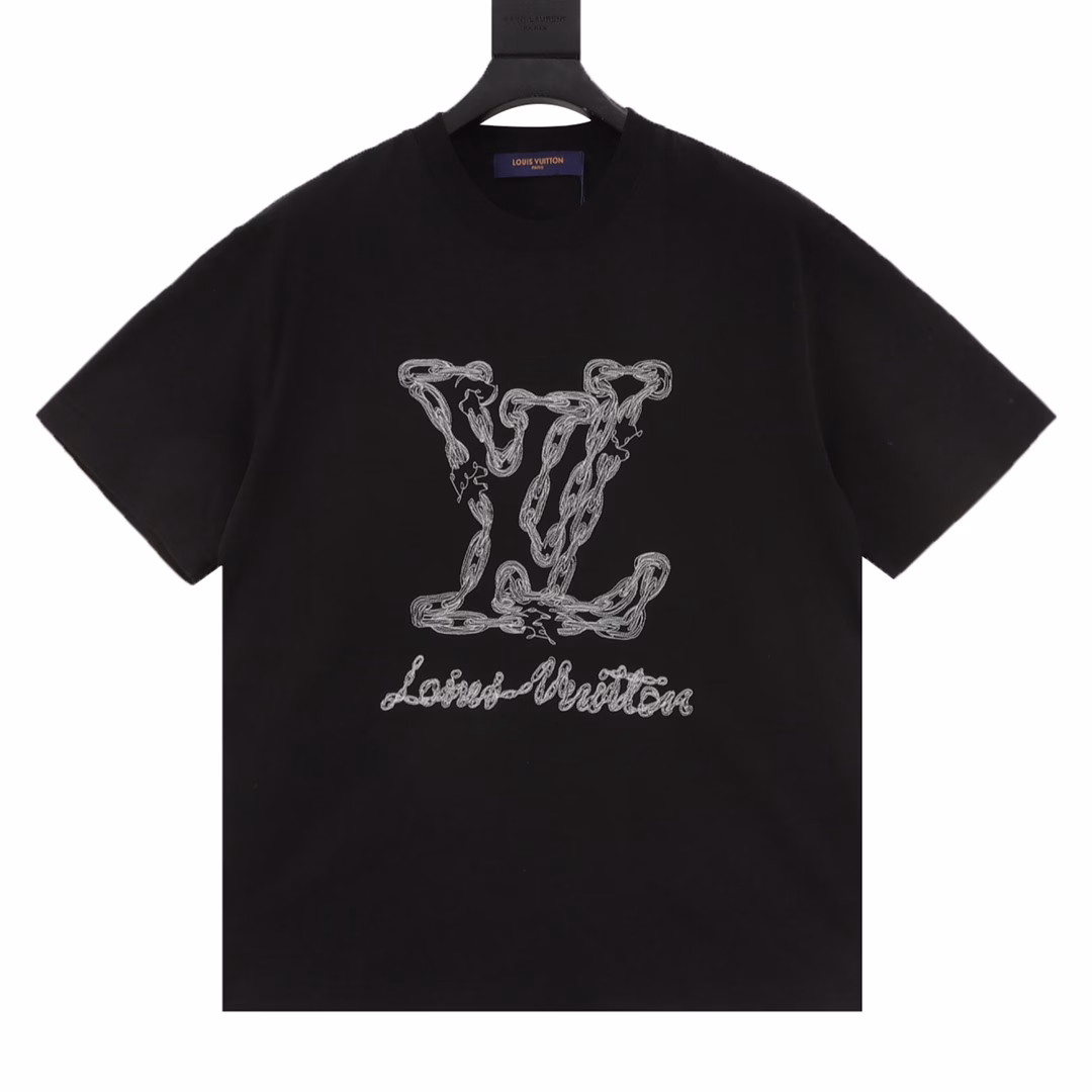 Louis Vuitton Chain Corsage Embroidered Short Sleeve