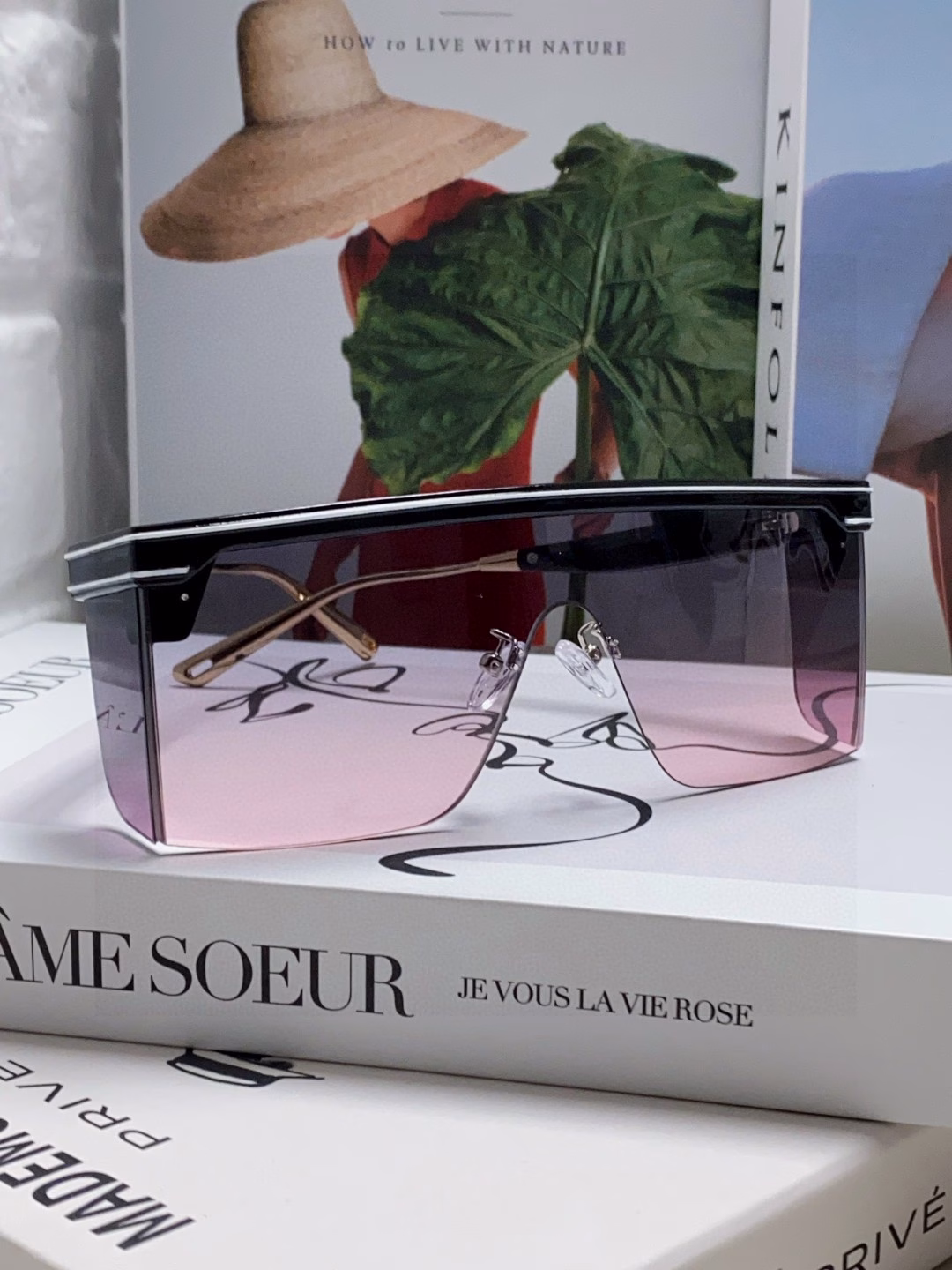Dior purchasing new D sunglasses women's large frame letter logo fashion sunglasses CLUB M1U unisex