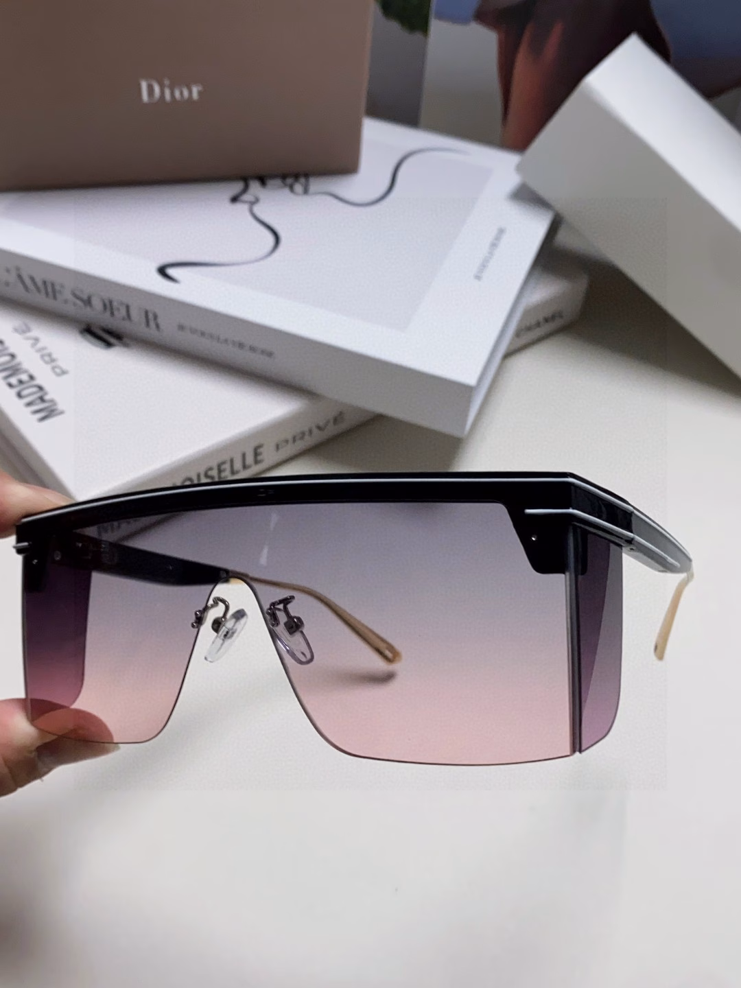 Dior purchasing new D sunglasses women's large frame letter logo fashion sunglasses CLUB M1U unisex