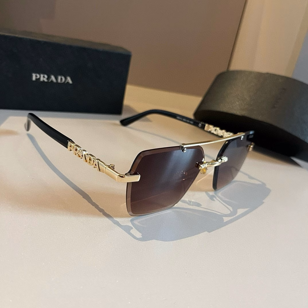 Prada, made by world-class masters. Polarized sunglasses, high-end, fashionable, versatile, men's style, versatile face-slimming sunglasses, high quality! Driving sunglasses!