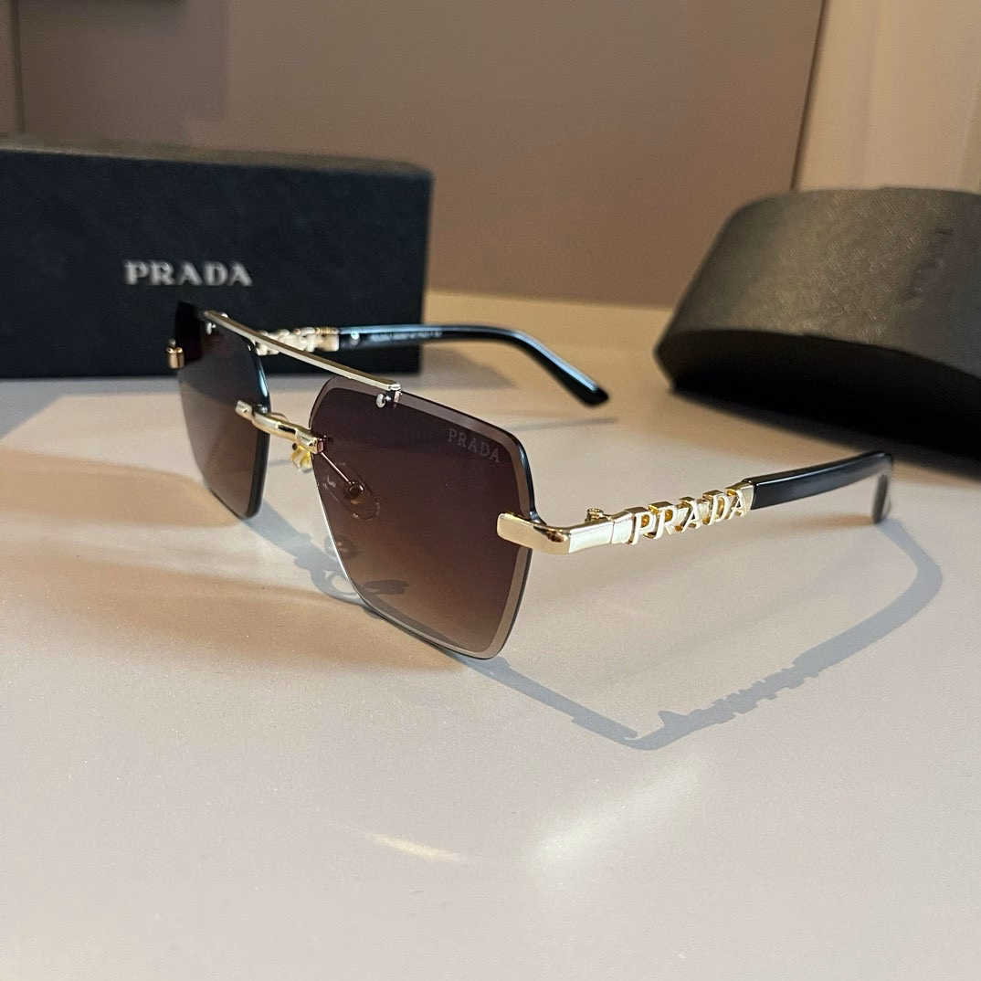 Prada, made by world-class masters. Polarized sunglasses, high-end, fashionable, versatile, men's style, versatile face-slimming sunglasses, high quality! Driving sunglasses!