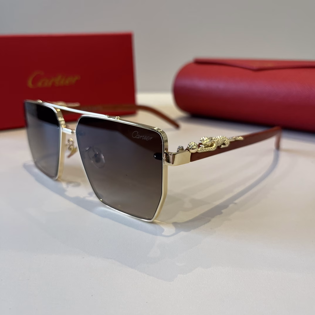 Cartier precious sunglasses metal material PC temples ten frameless ultra-light electroplating craftsmanship exquisite temperament! New models just arrived official website original ultra-high quality, ultra-high-end luxury symbol