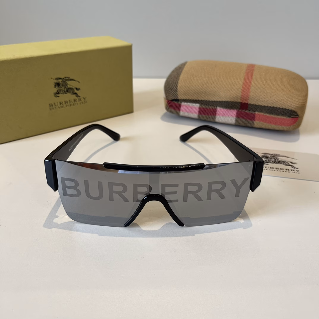 Burberry letter print sunglasses 4291Burberry hip-hop sunglasses goggles BE4291 one-piece sunglasses for men and women