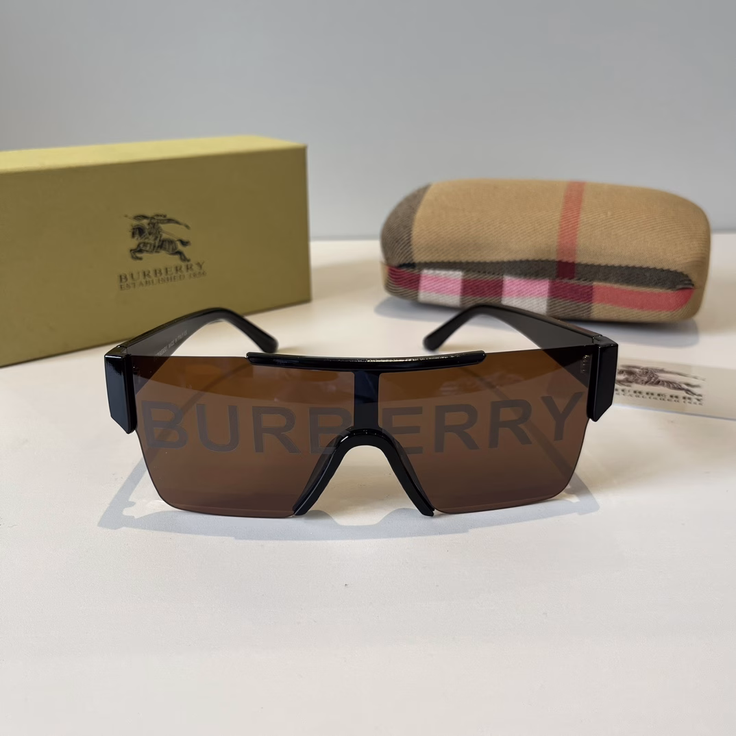 Burberry letter print sunglasses 4291Burberry hip-hop sunglasses goggles BE4291 one-piece sunglasses for men and women