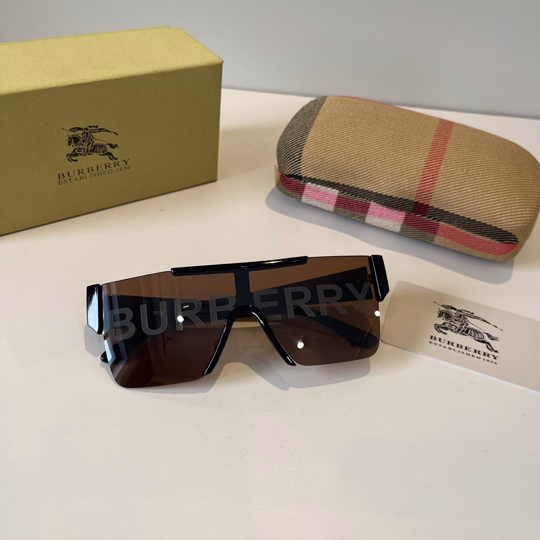 Burberry letter print sunglasses 4291Burberry hip-hop sunglasses goggles BE4291 one-piece sunglasses for men and women