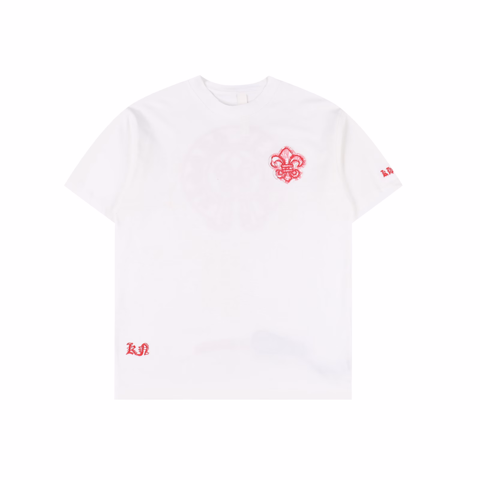 Chrome Hearts Scout Flower Short Sleeve T-shirtPrinted by imported direct-injection machine. Hardware and accessories are all ground and customizedCorrect configuration Black 2025 Chrome Hearts genuine packaging 280g custom-dyed double yarn cotton Large version Loose and stylish Different from the low version of the slim version with a hip-slimming upper body Correct high-density main label Washable hangtag Hand-sewn