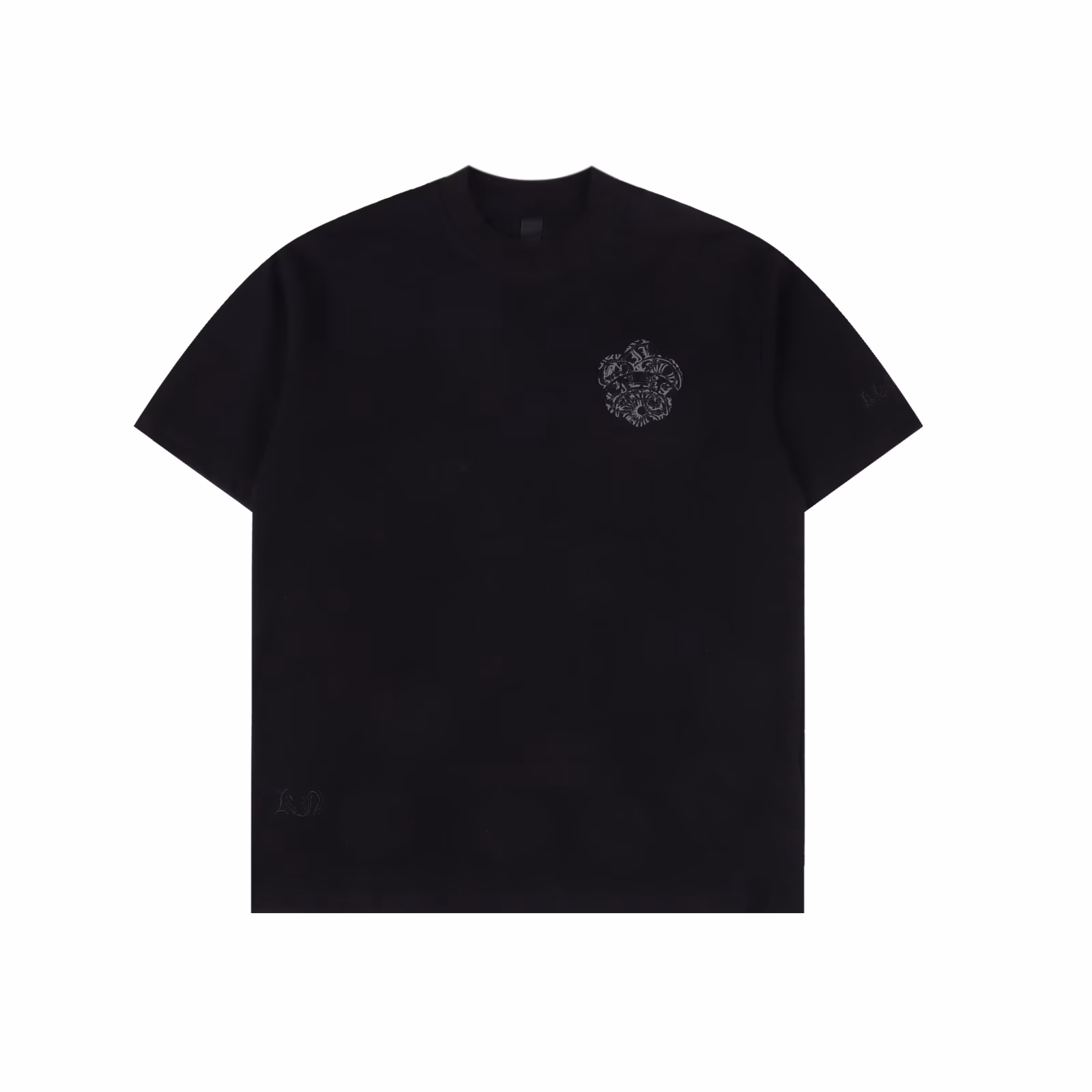Chrome Hearts Scout Flower Short Sleeve T-shirtPrinted by imported direct-injection machine. Hardware and accessories are all ground and customizedCorrect configuration Black 2025 Chrome Hearts genuine packaging 280g custom-dyed double yarn cotton Large version Loose and stylish Different from the low version of the slim version with a hip-slimming upper body Correct high-density main label Washable hangtag Hand-sewn