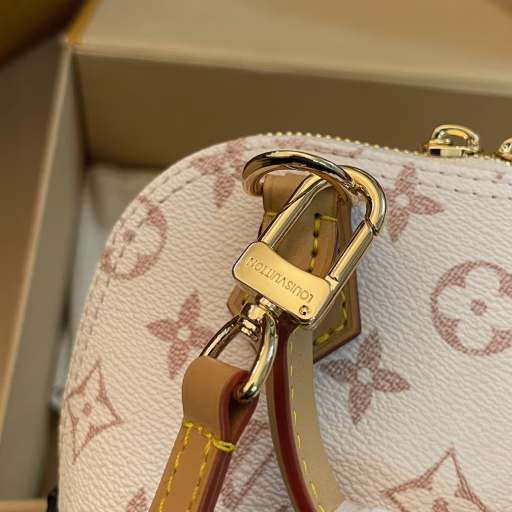 Nano Alma Shell BagThe classic Alma bag shape is condensed to create a leather trim on the Monogram Dune canvas from the Cruise 2024 runway. The delicate handles and removable and adjustable shoulder strap allow for multiple carrying options.